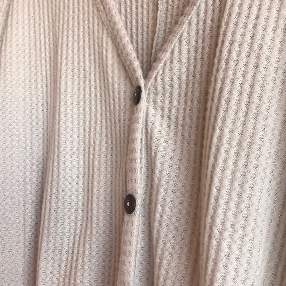 Tie front oatmeal top S • L - Picture 4 of 6
